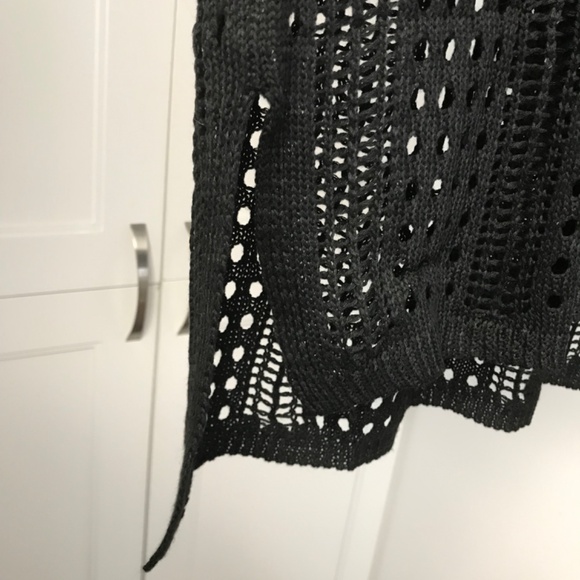 Al’Mage Women’s Crochet Knit Black Swimsuit Coverup Dress NWT Size M - Picture 6 of 7